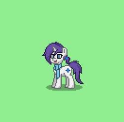 Size: 393x389 | Tagged: safe, oc, oc only, oc:ivory, pony, pony town, ultimare universe, alternate universe, clothes, pixel art, scarf, solo