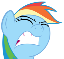 Size: 3597x3313 | Tagged: safe, artist:sketchmcreations, rainbow dash, buckball season, g4, eyes closed, gritted teeth, high res, nose in the air, simple background, transparent background, vector