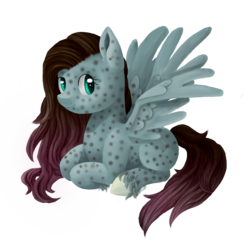 Size: 2000x2000 | Tagged: safe, artist:redember00, oc, oc only, oc:dappled gale, pegasus, pony, female, high res, lying down, mare, prone, smiling, solo