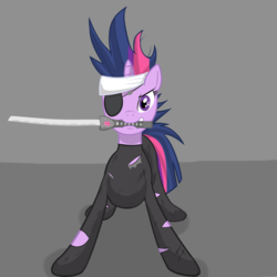 Size: 1280x1280 | Tagged: safe, artist:i-am-tet, twilight sparkle, g4, female, future twilight, solo, sword, weapon