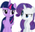 Size: 11699x10706 | Tagged: safe, artist:cyanlightning, rarity, twilight sparkle, alicorn, pony, applejack's "day" off, g4, my little pony: friendship is magic, absurd resolution, displeased, duo, female, mare, raised eyebrow, simple background, transparent background, twilight sparkle (alicorn), vector