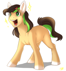 Size: 643x696 | Tagged: safe, artist:nsfwbonbon, oc, oc only, oc:verdant ardea, cute, excited, female, filly, ocbetes, solo