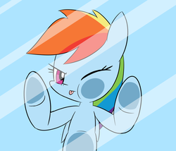 Size: 964x826 | Tagged: safe, artist:p-skink, rainbow dash, g4, against glass, female, glass, solo