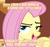 Size: 806x759 | Tagged: safe, edit, edited screencap, screencap, fluttershy, pony, g4, bedroom eyes, caption, female, image macro, meme, painfully innocent fluttershy, peeved, smugshy, solo, swearyshy, yellow text