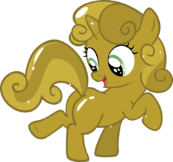 Size: 6879x6476 | Tagged: safe, artist:riokenng3, sweetie belle, pony, unicorn, g4, one bad apple, absurd resolution, butt, covered, female, luster dust, plot, simple background, solo, sweetie butt, sweetie gold, transparent background, vector