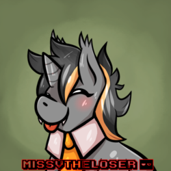 Size: 500x500 | Tagged: safe, artist:missvtheloser, oc, oc only, oc:vulgar trade, bat pony, pony