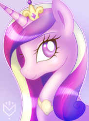 Size: 550x750 | Tagged: safe, artist:rosaiine, princess cadance, g4, bust, female, portrait, solo