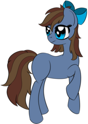 Size: 1427x2000 | Tagged: safe, artist:datapony, oc, oc only, oc:data, earth pony, pony, female, hair bow, mare, rule 63, simple background, solo, transparent background