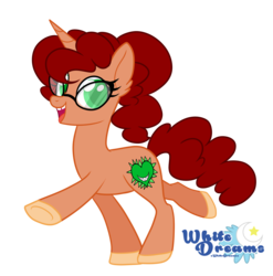 Size: 2396x2425 | Tagged: safe, artist:xwhitedreamsx, oc, oc only, oc:crypti chronicler, pony, unicorn, glasses, high res, simple background, solo, transparent background