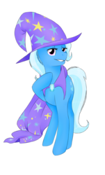 Size: 726x1200 | Tagged: safe, artist:emypony, trixie, pony, unicorn, g4, female, grin, mare, simple background, smiling, solo, transparent background