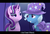 Size: 1280x871 | Tagged: safe, artist:okayowl, starlight glimmer, trixie, pony, unicorn, g4, no second prances, female, mare, scene interpretation, trixie's hat