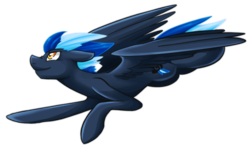 Size: 985x580 | Tagged: safe, artist:bloodorangepancakes, oc, oc only, oc:azure blitz, pegasus, pony, solo