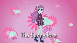 Size: 1920x1080 | Tagged: safe, artist:kimmyfinster2476pro, sunny flare, equestria girls, g4, ponied up, wallpaper