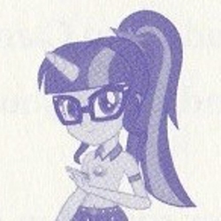 Size: 292x292 | Tagged: safe, sci-twi, twilight sparkle, equestria girls, g4, my little pony equestria girls: legend of everfree, female, horn, ponytail, solo
