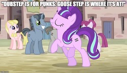 Size: 800x458 | Tagged: safe, rosemary, starlight glimmer, g4, the cutie map, equal cutie mark, goose step, image macro, meme, starlight himmler