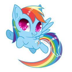 Size: 1024x1024 | Tagged: safe, artist:lokkyta, rainbow dash, g4, backwards cutie mark, chibi, cute, dashabetes, female, solo