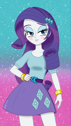 Size: 750x1334 | Tagged: safe, artist:burning-heart-brony, rarity, equestria girls, bedroom eyes, bracelet, clothes, hand on hip, jewelry, phone wallpaper, skirt