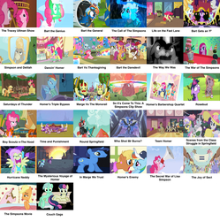 Size: 2048x2060 | Tagged: safe, edit, edited screencap, screencap, alula, amethyst skim, amethyst star, apple bloom, applejack, aura (g4), barren hymn, big macintosh, blueberry frosting, bon bon, burnin' rubber, carrot top, cloud brûlée, cloud kicker, colter sobchak, cotton cloudy, cranky doodle donkey, currant dust, daisy, dinky hooves, dizzy twister, doctor whooves, dusk drift, featherweight, first base, flam, flim, flower flight, flower wishes, fluttershy, golden harvest, ivy vine, jeff letrotski, jet set, linky, little red, liza doolots, lonely hearts, lyra heartstrings, madame leflour, magnolia blush, mango dash, mocha almond, moon dust, moonstone (g4), ms. harshwhinny, night light, nightmare moon, noi, northern song, offbeat, orange swirl, pepperjack, petunia, pinkie pie, pipsqueak, piña colada, pluto, rainbow dash, rainy feather, rarity, ruby pinch, scootaloo, sheer silk, shoeshine, skid marks, sparkler, spring melody, sprinkle medley, starlight glimmer, strawberry fields, sweetie drops, theodore donald "donny" kerabatsos, time turner, tootsie flute, tornado bolt, train tracks (g4), twilight sparkle, twinkleshine, upper crust, white marble, zephyr breeze, alicorn, earth pony, pony, 28 pranks later, a friend in deed, dungeons and discords, flight to the finish, flutter brutter, friendship is magic, g4, it ain't easy being breezies, lesson zero, newbie dash, party of one, party pooped, pinkie apple pie, read it and weep, slice of life (episode), sonic rainboom (episode), sweet and elite, the best night ever, the cart before the ponies, the cutie map, the cutie pox, the cutie re-mark, the return of harmony, the super speedy cider squeezy 6000, too many pinkie pies, twilight time, wonderbolts academy, chart, coach rainbow dash, comparison, comparison chart, george harrison, high res, homer's enemy, john lennon, male, mane six, meme, paul mccartney, pinkamena diane pie, ponified, portrayed by ponies, sitting, sitting lyra, stallion, the simpsons, the simpsons movie, twilight sparkle (alicorn), wall of tags, yelling, you're going to love me