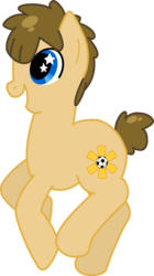 Size: 2766x4938 | Tagged: safe, artist:tokuberry, pony, football, inazuma eleven, ponified, simple background, solo, starry eyes, tachimukai yuuki, transparent background, wingding eyes