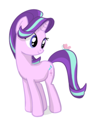 Size: 400x517 | Tagged: safe, artist:paking pie, starlight glimmer, butterfly, g4, female, happy, looking back, simple background, solo, white background