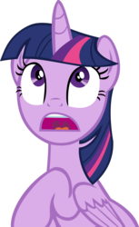 Size: 8763x14292 | Tagged: safe, artist:cyanlightning, twilight sparkle, alicorn, pony, g4, newbie dash, absurd resolution, amazed, d:, female, folded wings, looking up, mare, open mouth, simple background, solo, transparent background, twilight sparkle (alicorn), vector