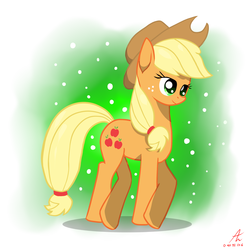 Size: 1700x1700 | Tagged: safe, artist:truffle shine, applejack, g4, female, simple background, solo