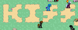 Size: 1129x440 | Tagged: safe, oc, oc only, oc:flaming frets, pony, pony town, kiss (band), screenshots