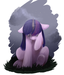 Size: 939x1108 | Tagged: safe, artist:maria-fly, twilight sparkle, g4, crying, female, floppy ears, sad, solo