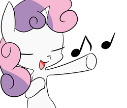 Size: 1005x854 | Tagged: safe, artist:p-skink, sweetie belle, g4, female, singing, solo