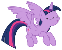 Size: 4944x4000 | Tagged: safe, artist:djdavid98, twilight sparkle, alicorn, pony, g4, testing testing 1-2-3, .ai available, .svg available, eyes closed, female, flying, mare, simple background, solo, spread wings, transparent background, twilight sparkle (alicorn), vector, wings