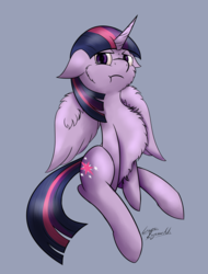 Size: 1280x1680 | Tagged: safe, artist:lupo-lycanth, twilight sparkle, alicorn, pony, g4, :t, chest fluff, female, floppy ears, solo, twilight sparkle (alicorn)