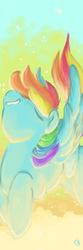 Size: 400x1200 | Tagged: safe, artist:outcastermine, rainbow dash, pegasus, pony, g4, eyes closed, female, solo