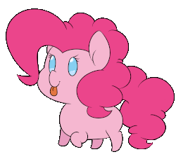 Size: 1000x906 | Tagged: safe, artist:lockheart, pinkie pie, :p, animated, bouncing, chibi, chubby, cute, diapinkes, female, gif, no pupils, ponk, raised hoof, simple background, smiling, solo, tongue out, transparent background, trotting, trotting in place