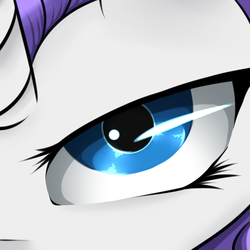 Size: 500x500 | Tagged: safe, artist:chapaevv, rarity, g4, angry, close-up, female, looking at you, solo