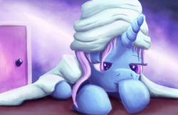 Size: 2500x1618 | Tagged: safe, artist:fox-moonglow, oc, oc only, pony, unicorn, solo, spa, towel