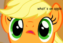 Size: 222x152 | Tagged: safe, applejack, earth pony, pony, g4, betrayal, blasphemy, comic sans, female, fishface applejack, mare, out of character, ultima, ultima ix, what's a paladin?