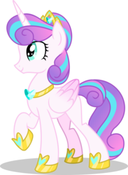 Size: 4559x6239 | Tagged: safe, artist:anhel032015, princess flurry heart, pony, g4, absurd resolution, female, flash puppet, mare, older, older flurry heart, raised hoof, smiling, solo