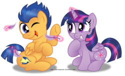 Size: 1280x780 | Tagged: safe, artist:aleximusprime, flash sentry, twilight sparkle, alicorn, pony, g4, commission, cute, diasentres, feather, laughing, magic, male, ship:flashlight, shipping, simple background, smiling, straight, tickling, transparent background, twiabetes, twilight sparkle (alicorn)