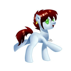 Size: 2000x2000 | Tagged: safe, artist:redember00, oc, oc only, earth pony, pony, ear piercing, earring, high res, jewelry, piercing, solo