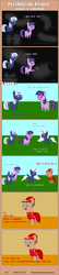 Size: 1024x4721 | Tagged: safe, artist:peternators, twilight sparkle, oc, oc:heroic armour, oc:holly, oc:obsidian, oc:silverlay, alicorn, pony, unicorn, comic:seeds of darkness, g4, cape, clothes, comic, diamond pickaxe, estories, hat, minecraft, obsidian, parody, pickaxe, pointy ponies, red mage, sword, void, weapon