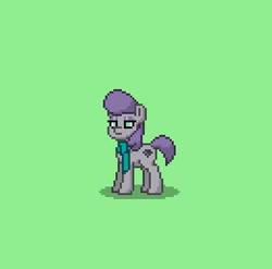Size: 393x389 | Tagged: safe, maud pie, earth pony, pony, pony town, g4, clothes, female, pixel art, scarf, solo, wrong cutie mark