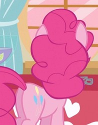 Size: 409x521 | Tagged: safe, screencap, pinkie pie, earth pony, pony, g4, party of one, balloonbutt, butt, cropped, female, mare, plot