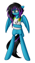 Size: 1024x1820 | Tagged: safe, artist:despotshy, oc, oc only, oc:despy, pegasus, pony, bipedal, clothes, headphones, shirt, simple background, solo, transparent background