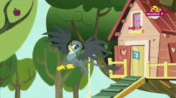 Size: 1280x715 | Tagged: safe, screencap, gabby, griffon, g4, the fault in our cutie marks, female, minimini, solo