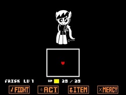 Size: 600x450 | Tagged: safe, artist:treforce, oc, oc only, oc:treforce, crossover, frisk, hard mode, solo, undertale