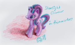 Size: 1820x1100 | Tagged: safe, artist:ponellatoon, starlight glimmer, g4, female, solo, toy, traditional art