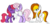 Size: 1024x500 | Tagged: safe, artist:pegasisdraws, oc, oc only, oc:berry swirl, oc:lightningshine, oc:strawberry swirl, pony, pillow fight, trio