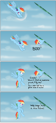 Size: 850x1868 | Tagged: safe, artist:vanillaghosties, rainbow dash, g4, and that's how equestria was unmade, comic, filly, now you fucked up, self ponidox, this will end in timeline distortion, time paradox