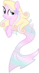 Size: 2291x4253 | Tagged: safe, artist:mappymaples, oc, oc only, mermaid, merpony, sea pony, bracelet, female, jewelry, mare, pearl, simple background, smiling, transparent background