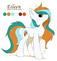 Size: 937x1000 | Tagged: dead source, safe, artist:hioshiru, oc, oc only, oc:eileen, earth pony, pony, reference sheet, side view, slender, solo, thin